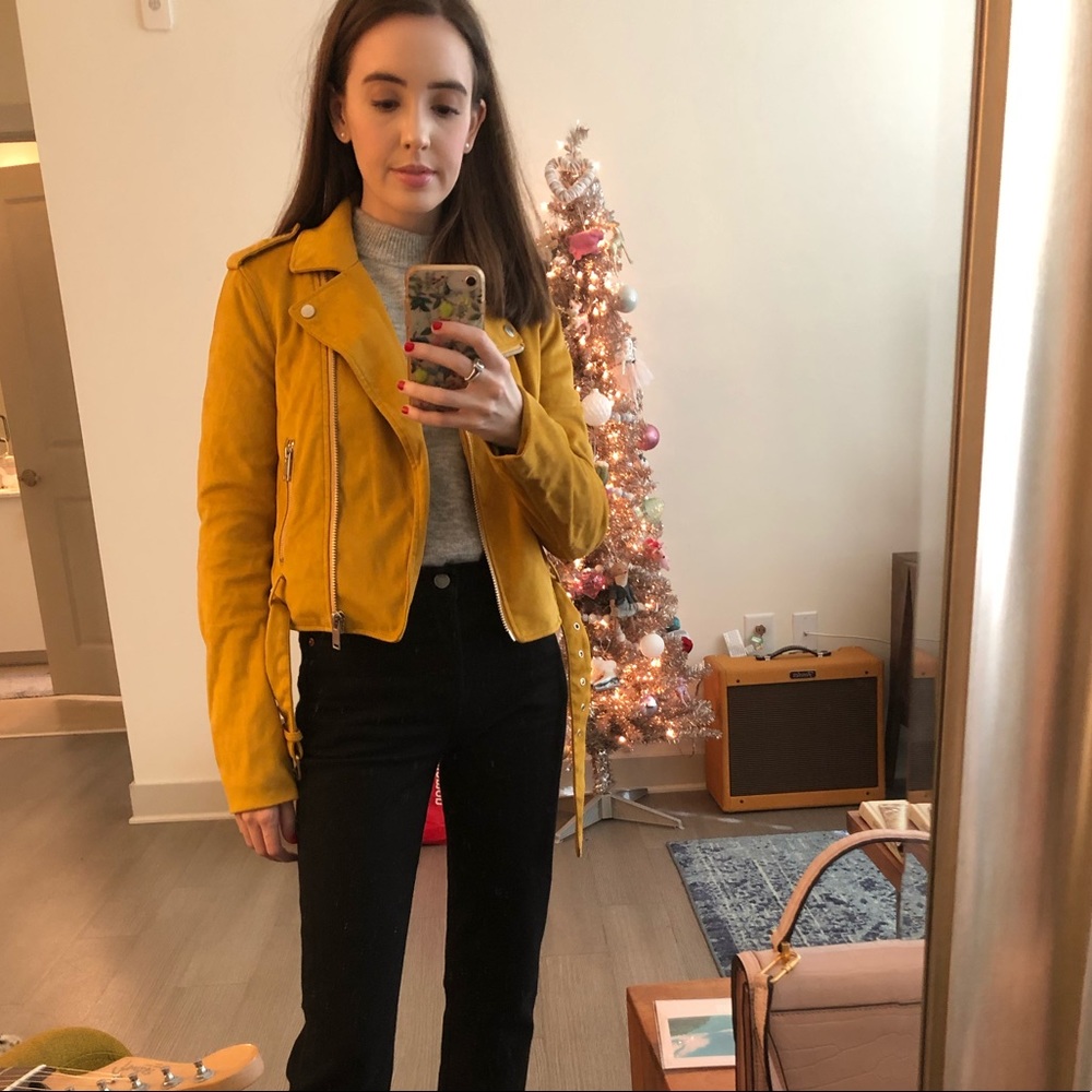 Suede style moto jacket